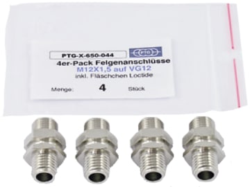 PTG Felgenanschluss 4 St. M 12 x 1,5 AG - VG12, PTG-X-650-044 PTG Felgenanschluss 4 St. M 12 x 1,5 AG - VG12, PTG-X-650-044