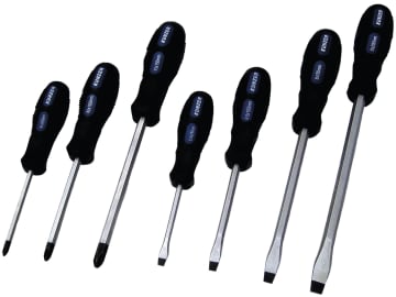 KUNZER Schraubendrehersatz Schlitz und Philips, 7-teilig, Chrom-Vanadium, 7SD07 KUNZER Schraubendrehersatz Schlitz und Philips, 7-teilig, Chrom-Vanadium, 7SD07
