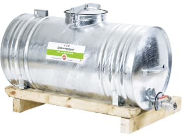Growi® Wasserfass "BR" Stahl, feuerverzinkt, mit Holzkufen Growi® Wasserfass "BR" Stahl, feuerverzinkt, mit Holzkufen