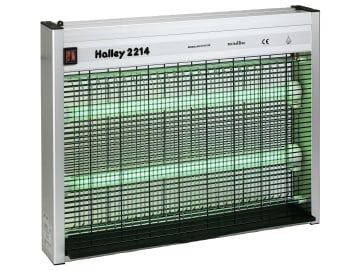 Halley Fliegenvernichter "2214" 2 x 20 W, grün, max. 300 m², Aluminiumgehäuse, IP 44, 299807 Halley Fliegenvernichter "2214" 2 x 20 W, grün, max. 300 m², Aluminiumgehäuse, IP 44, 299807