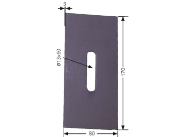 Industriehof® Abstreifer 170 x 80 x 5 mm, Bohrung 60 x 13 mm für Rabe, 51-R102 Industriehof® Abstreifer 170 x 80 x 5 mm, Bohrung 60 x 13 mm für Rabe, 51-R102