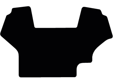 Fußmatte gekettelt, aus Velours, schwarz, mit Aussparung rechts hinten, für Case IH Traktor CS 150, ab Bj. 97 Fußmatte gekettelt, aus Velours, schwarz, mit Aussparung rechts hinten, für Case IH Traktor CS 150, ab Bj. 97