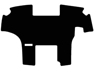 Fußmatte gekettelt, aus Velours, schwarz, für John Deere Traktor Serie 7 R, 8 R, ab Bj. 14 Fußmatte gekettelt, aus Velours, schwarz, für John Deere Traktor Serie 7 R, 8 R, ab Bj. 14