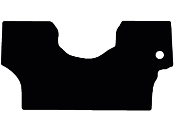 Fußmatte gekettelt, aus Velours, schwarz, für Landini Traktor Serie 5H Tier 3, ab Bj. 13 Fußmatte gekettelt, aus Velours, schwarz, für Landini Traktor Serie 5H Tier 3, ab Bj. 13