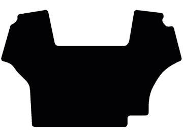 Fußmatte gekettelt, aus Velours, schwarz, mit Aussparung rechts hinten, für Steyr Traktor CVT Serie, mit Tier Motor, bis Bj. 13 Fußmatte gekettelt, aus Velours, schwarz, mit Aussparung rechts hinten, für Steyr Traktor CVT Serie, mit Tier Motor, bis Bj. 13