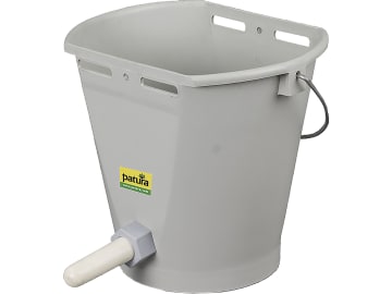 Patura Kälbertränkeeimer 9 l, Kunststoff, grau, mit Sauger und Kugelventil, 361460 Patura Kälbertränkeeimer 9 l, Kunststoff, grau, mit Sauger und Kugelventil, 361460