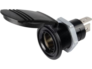 Herth + Buss Steckdose 1-polig, 12 – 24 V 16 A, 2 x Flachsteckanschluss, Kunststoff, mit Deckel, 51 306 727 Herth + Buss Steckdose 1-polig, 12 – 24 V 16 A, 2 x Flachsteckanschluss, Kunststoff, mit Deckel, 51 306 727