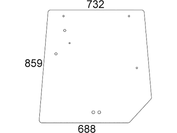 Heckscheibe, grün, für Massey Ferguson 5425- 8480-Kabine Serien 5400, 6400, 7400, 8200, 8400 Heckscheibe, grün, für Massey Ferguson 5425- 8480-Kabine Serien 5400, 6400, 7400, 8200, 8400