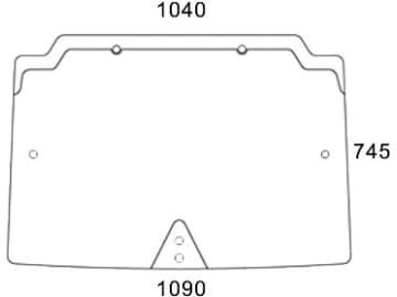 Frontscheibe, grün, Bohrungen 6, ausstellbar, Siebdruck, für Case IH, Ford New Holland, Steyr, Kabine 4000; JX-C; Kompakt; TN Frontscheibe, grün, Bohrungen 6, ausstellbar, Siebdruck, für Case IH, Ford New Holland, Steyr, Kabine 4000; JX-C; Kompakt; TN