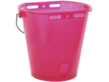 KERBL Kälbertränkeeimer 8 l, Kunststoff (transparent lebensmittelecht), rosa, ohne Ventil, 14268 KERBL Kälbertränkeeimer 8 l, Kunststoff (transparent lebensmittelecht), rosa, ohne Ventil, 14268
