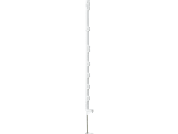 Patura Zaunpfahl "Compact" 1,05 m Kunststoff weiß, mit Stahlspitze, Trittstufe, 10 St., 163050 Patura Zaunpfahl "Compact" 1,05 m Kunststoff weiß, mit Stahlspitze, Trittstufe, 10 St., 163050
