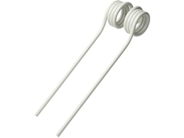 Pöttinger Kreiselheuerzinken links/rechts, 380/393 x 105 x 9,5 mm, weiß,, für Kreiselheuer Alpinhit, Eurohit, Hit Pöttinger Kreiselheuerzinken links/rechts, 380/393 x 105 x 9,5 mm, weiß,, für Kreiselheuer Alpinhit, Eurohit, Hit