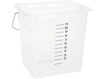 KERBL Kälbertränkeeimer 13 l, Kunststoff (transparent, lebensmittelecht), ohne Ventil, 14284 KERBL Kälbertränkeeimer 13 l, Kunststoff (transparent, lebensmittelecht), ohne Ventil, 14284