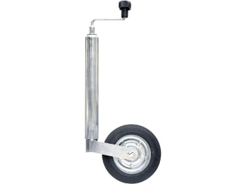 Winterhoff Stützrad Rundrohr außen 48 mm Stützlast 150 kg, 505 – 725 mm, Vollgummirad 200x50, Metallfelge Winterhoff Stützrad Rundrohr außen 48 mm Stützlast 150 kg, 505 – 725 mm, Vollgummirad 200x50, Metallfelge