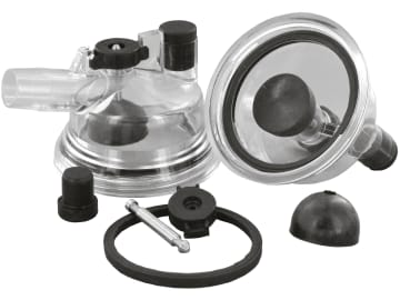 Unterteil für Milchsammelstück DeLaval, 180 cm³, kpl., mit Absperrung, incl. Dichtungen Unterteil für Milchsammelstück DeLaval, 180 cm³, kpl., mit Absperrung, incl. Dichtungen