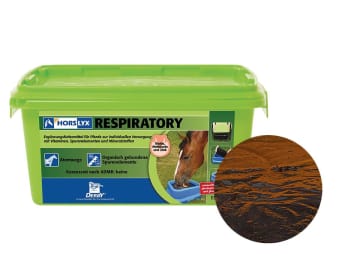 DERBY® Horslyx Respiratory schmackhafte Leckmasse mit Eukalyptus- und Pfefferminzöl für Pferde Leckmasse 15 kg Eimer DERBY® Horslyx Respiratory schmackhafte Leckmasse mit Eukalyptus- und Pfefferminzöl für Pferde Leckmasse 15 kg Eimer
