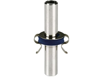 Anschlussrohr mit Dichtung und Haltefeder, vernickelt, für Vakuumventilhahn, 10 mm Vakuumschlauch Anschlussrohr mit Dichtung und Haltefeder, vernickelt, für Vakuumventilhahn, 10 mm Vakuumschlauch
