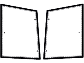 Seitenscheibe, grün, links/rechts, Siebdruck, für Case IH JX55 - JX95 - Kabine JX, Ford New Holland TD 55D - TD 95D - Kabine TDD Seitenscheibe, grün, links/rechts, Siebdruck, für Case IH JX55 - JX95 - Kabine JX, Ford New Holland TD 55D - TD 95D - Kabine TDD