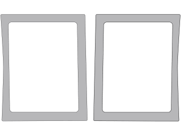 Frontscheibe, klar, unten links/rechts, geklebt, Siebdruck, für Claas Ares RX + RZ, Ares 6-Serie RX + RZ, Atles RZ-Kabine Frontscheibe, klar, unten links/rechts, geklebt, Siebdruck, für Claas Ares RX + RZ, Ares 6-Serie RX + RZ, Atles RZ-Kabine