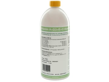 Vitamin A+E+D3+C-Konzentrat flüssige Vitaminergänzung 1.000 ml Flasche Vitamin A+E+D3+C-Konzentrat flüssige Vitaminergänzung 1.000 ml Flasche