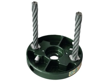 Wildkrautbürste "Duo" 2 Stahldrahtzöpfe axial, Ø 130 mm, für die Wildkrautentfernung mit einer Motorsense Wildkrautbürste "Duo" 2 Stahldrahtzöpfe axial, Ø 130 mm, für die Wildkrautentfernung mit einer Motorsense