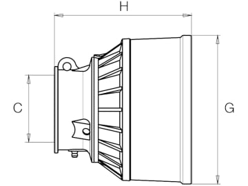 Bondioli & Pavesi Schutztrichter Baureihe 100, Baugröße 5; 6; 7, Schutzmanschette für einfaches Kreuzgelenk, 517050020R Bondioli & Pavesi Schutztrichter Baureihe 100, Baugröße 5; 6; 7, Schutzmanschette für einfaches Kreuzgelenk, 517050020R