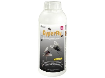KERBL Insektenschutzmittel "CyperFly" 1.000 ml Konzentrat, für Rinder, Schweine, Pferde und Geflügel gegen Stallfliegen, Bremsen, Mücken und kriechendes Ungeziefer, 299531 KERBL Insektenschutzmittel "CyperFly" 1.000 ml Konzentrat, für Rinder, Schweine, Pferde und Geflügel gegen Stallfliegen, Bremsen, Mücken und kriechendes Ungeziefer, 299531