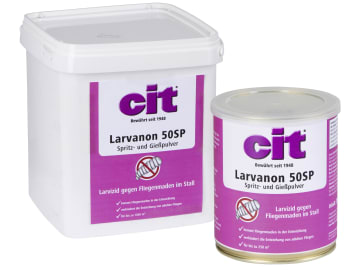 Cit Insektenpulver "Larvanon 50 SP" für alle Fliegenlarven in Rinder-, Schweine- und Geflügelställen Cit Insektenpulver "Larvanon 50 SP" für alle Fliegenlarven in Rinder-, Schweine- und Geflügelställen