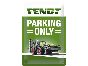 Fendt Hinweisschild "Fendt Parking Only" mit Bohrlöchern, X991020240000 Fendt Hinweisschild "Fendt Parking Only" mit Bohrlöchern, X991020240000