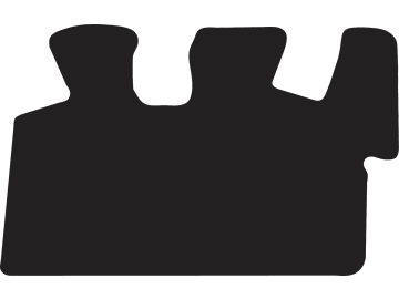 Fußmatte aus Gummi, schwarz, für Kubota Minibagger KX 037-4, U 36-4 Fußmatte aus Gummi, schwarz, für Kubota Minibagger KX 037-4, U 36-4