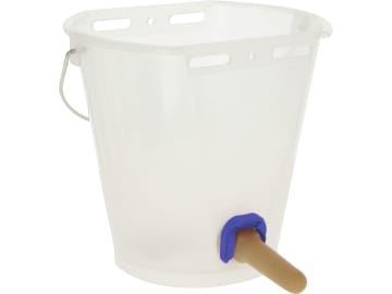 KERBL Kälbertränkeeimer 8 l, Kunststoff (transparent, lebensmittelecht), transparent, mit FixClip-Ventil und Naturkautschuk-Sauger , 14235 KERBL Kälbertränkeeimer 8 l, Kunststoff (transparent, lebensmittelecht), transparent, mit FixClip-Ventil und Naturkautschuk-Sauger , 14235
