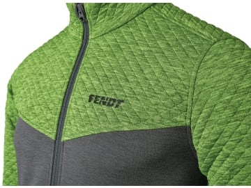 Fendt Fleecejacke für Herren Gr. 52 grau; grün, mit Stehkragen, Logo vorn und hinten, von Schöffel, X991020057000 Fendt Fleecejacke für Herren Gr. 52 grau; grün, mit Stehkragen, Logo vorn und hinten, von Schöffel, X991020057000
