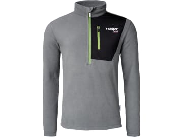 Fendt Fleecepullover "Profi" für Herren Gr. L grau; schwarz; grün, Logo auf Brust und Rücken, X991020205000 Fendt Fleecepullover "Profi" für Herren Gr. L grau; schwarz; grün, Logo auf Brust und Rücken, X991020205000