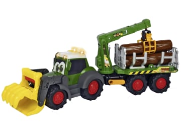 Fendt Modell "Happy Fendt Forester" mit Freilauf und Anhänger von Dickie®, X991019090000 Fendt Modell "Happy Fendt Forester" mit Freilauf und Anhänger von Dickie®, X991019090000