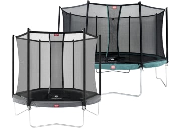 Berg Trampolin "Favorit 430" grün, Ø 430 cm, Höhe 270 cm, mit Sicherheitsnetz "Comfort", 35.14.02.01 Berg Trampolin "Favorit 430" grün, Ø 430 cm, Höhe 270 cm, mit Sicherheitsnetz "Comfort", 35.14.02.01