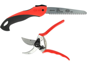 FELCO 2 Baum-, Reb- und Gartenschere sowie die klappbare Astsäge FELCO 600 im Set FELCO 2 Baum-, Reb- und Gartenschere sowie die klappbare Astsäge FELCO 600 im Set
