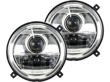 LED-Hauptscheinwerferset links/rechts 10 – 30 V 1.560 lm; 2.760 lm, Abblendlicht; Fernlicht, für Frontgrill Traktor Massey Ferguson MF 5000, 6000, 7000, 8000 LED-Hauptscheinwerferset links/rechts 10 – 30 V 1.560 lm; 2.760 lm, Abblendlicht; Fernlicht, für Frontgrill Traktor Massey Ferguson MF 5000, 6000, 7000, 8000