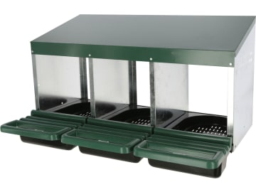 KERBL Legenest 3 Legeplätze 52 x 43,5 x 79 cm, Kunststoff; Metall, 73143 KERBL Legenest 3 Legeplätze 52 x 43,5 x 79 cm, Kunststoff; Metall, 73143