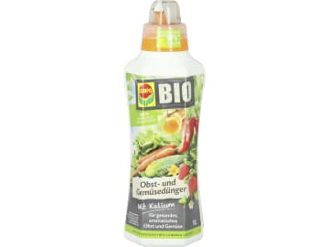 COMPO BIO Obst- und Gemüsedünger Flüssigdünger Naturdünger für alle Gehölz-Arten, Koniferen, bio 1 l Flasche COMPO BIO Obst- und Gemüsedünger Flüssigdünger Naturdünger für alle Gehölz-Arten, Koniferen, bio 1 l Flasche