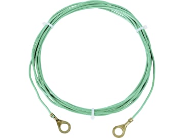 Patura Verbindungskabel 3 m grün, mit Ringösen 8 mm, für die Verbindung mit Erdstäben, 160995 Patura Verbindungskabel 3 m grün, mit Ringösen 8 mm, für die Verbindung mit Erdstäben, 160995