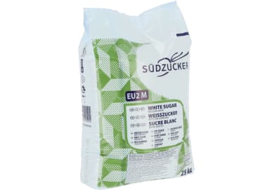 Südzucker Weißzucker in mittlerer Körnung Kristallzucker EU-Kategorie 2 25 kg Sack Südzucker Weißzucker in mittlerer Körnung Kristallzucker EU-Kategorie 2 25 kg Sack