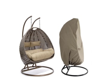 HOME DELUXE Polyrattan Hängesessel TWIN Braun mit Regenabdeckung braun Hängeschaukel, Hängekorb, Hängesessel Outdoor HOME DELUXE Polyrattan Hängesessel TWIN Braun mit Regenabdeckung braun Hängeschaukel, Hängekorb, Hängesessel Outdoor