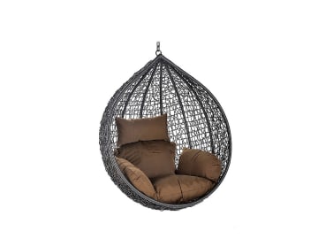 HOME DELUXE Polyrattan Hängesessel CIELO - nur Korb ohne Gestell grau; braun Hängekorb, Hängesessel Outdoor HOME DELUXE Polyrattan Hängesessel CIELO - nur Korb ohne Gestell grau; braun Hängekorb, Hängesessel Outdoor