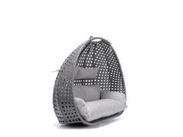 HOME DELUXE Polyrattan Hängesessel TWIN Grau - nur Korb ohne Gestell grau Hängekorb, Hängesessel Outdoor HOME DELUXE Polyrattan Hängesessel TWIN Grau - nur Korb ohne Gestell grau Hängekorb, Hängesessel Outdoor