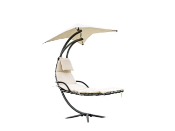 HOME DELUXE Schwebeliege SAN REMO anthrazit; beige Gartenliege, Sonnenliege, Relaxliege, Liegestuhl HOME DELUXE Schwebeliege SAN REMO anthrazit; beige Gartenliege, Sonnenliege, Relaxliege, Liegestuhl