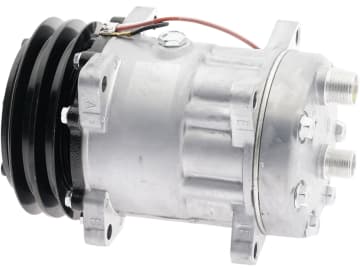 Klimakompressor 12 V mit Riemenscheibe Ø 132 mm, 2 Rippen, für Case IH, Claar, Fiatagri, Ford New Holland, 850875N Klimakompressor 12 V mit Riemenscheibe Ø 132 mm, 2 Rippen, für Case IH, Claar, Fiatagri, Ford New Holland, 850875N