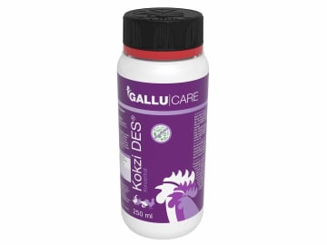 GALLUCARE Kokzi-DES Konzentrat flüssiges Konzentrat zur Breitbanddesinfektion im Stall 250 ml Flasche GALLUCARE Kokzi-DES Konzentrat flüssiges Konzentrat zur Breitbanddesinfektion im Stall 250 ml Flasche