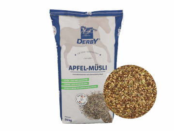DERBY® Apfel-Müsli haferfreies, melassefreies Pferdefutter Müsli 20 kg Sack DERBY® Apfel-Müsli haferfreies, melassefreies Pferdefutter Müsli 20 kg Sack