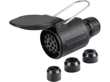 Herth + Buss Steckdose 13-polig, 12 V, Schraubanschluss, mit Kappe, Kunststoff, 51 305 035 Herth + Buss Steckdose 13-polig, 12 V, Schraubanschluss, mit Kappe, Kunststoff, 51 305 035