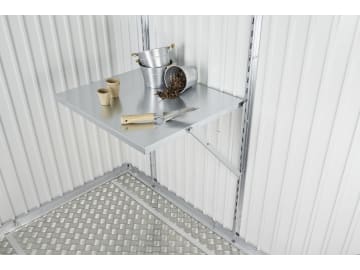 Biohort Klapptisch alle Gerätehäuser und Gartenschränke 69 x 58 cm silber; metallic Wandklapptisch Biohort Klapptisch alle Gerätehäuser und Gartenschränke 69 x 58 cm silber; metallic Wandklapptisch
